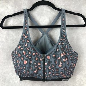 Victoria Sport Knockout By Victorias Secret Sports Bra Animal Print Gray 36D